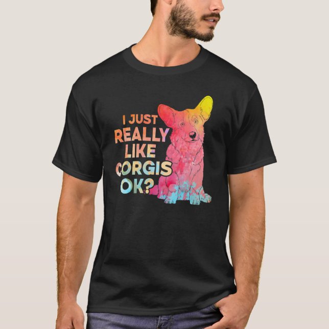 Camiseta Realmente Me Gusta Corgis Ok (Anverso)