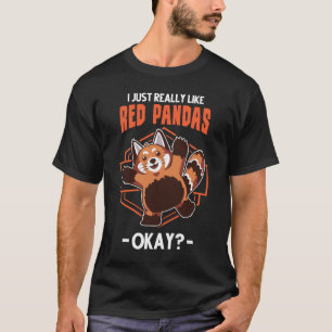 Camiseta Realmente me gusta el Rojo Pandas Roter Panda Gesc