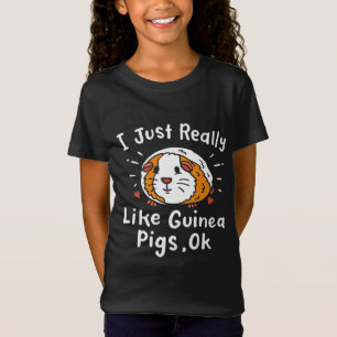 Camiseta Realmente Me Gusta Guinea Cerdo Kawaii