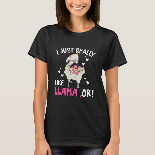 Camiseta Realmente Me Gusta La Llama (Anverso)