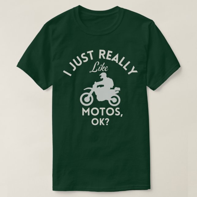 Camiseta Realmente Me Gusta Motos Ok (Diseño del anverso)