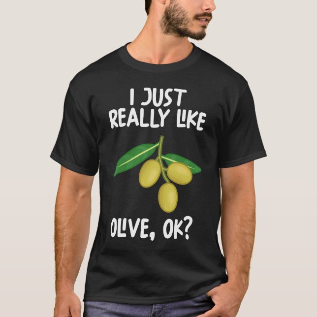 Camiseta Realmente Me Gusta Olive Ok (Anverso)