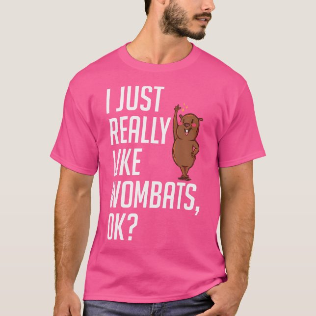 Camiseta Realmente Me Gusta Wombats Ama Wombat (Anverso)