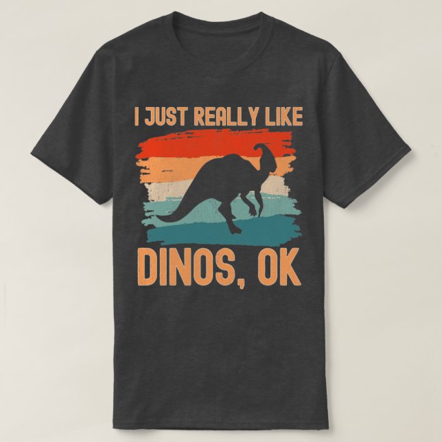 Camiseta Realmente me gustan los Dinos ok 1 (Diseño del anverso)