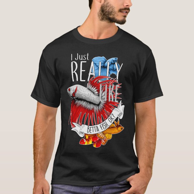 Camiseta Realmente me gustan los peces betta (Anverso)