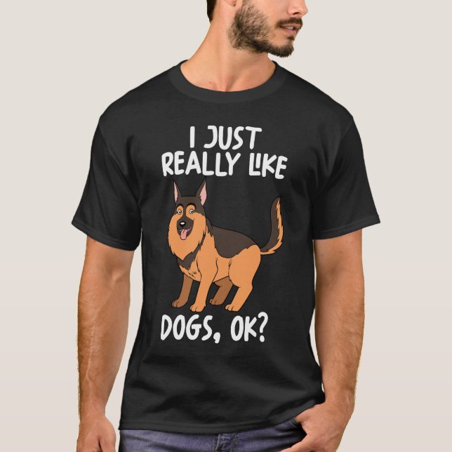 Camiseta Realmente Me Gustan Los Perros. (Anverso)