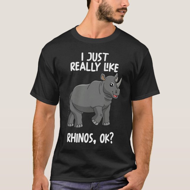 Camiseta Realmente Me Gustan Los Rinocerontes. (Anverso)