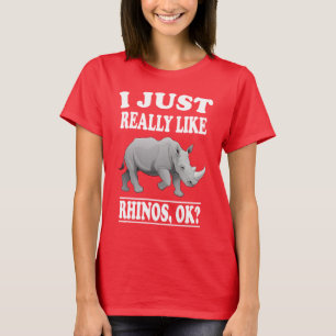 Camiseta Realmente Me Gustan Los Rinocerontes OK Graciosa C