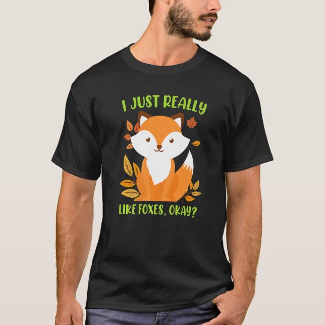 Camiseta Realmente me gustan los zorros niños zorros 2 (Anverso)