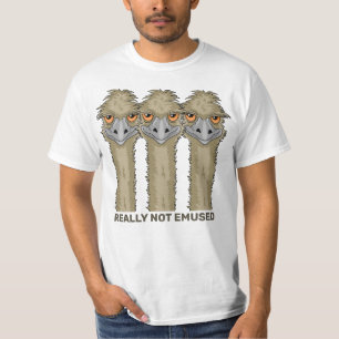 Camiseta Realmente No Empleado Gracioso Emu Pun