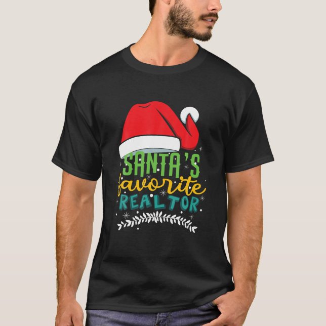 Camiseta Realtor Christm, agente inmobiliario favorito de S (Anverso)