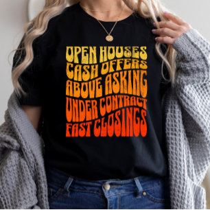 Camiseta Realtor Favoritos Groovy Retro Ventas inmobiliaria