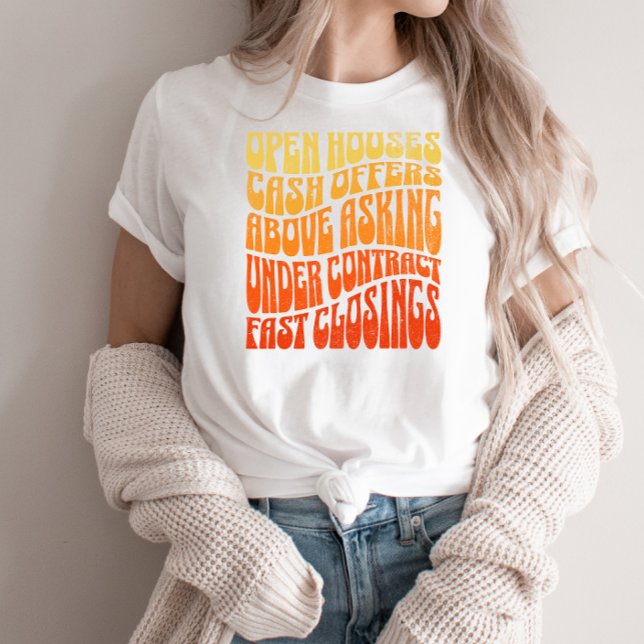 Camiseta Realtor Favoritos Groovy Retro Ventas inmobiliaria (Subido por el creador)