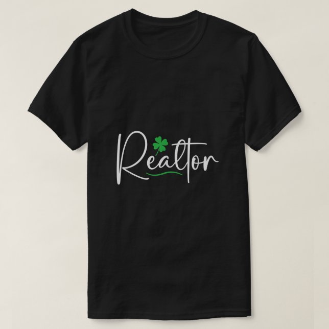 Camiseta Realtor St Patricks Day Real Estate Agent (Diseño del anverso)