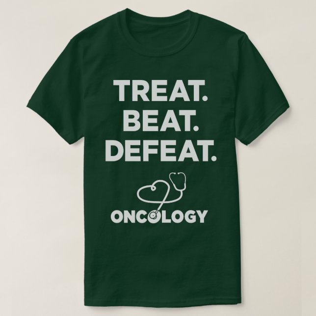 Camiseta Reat Beat Dereat Oncology Nurses Médicas (Diseño del anverso)
