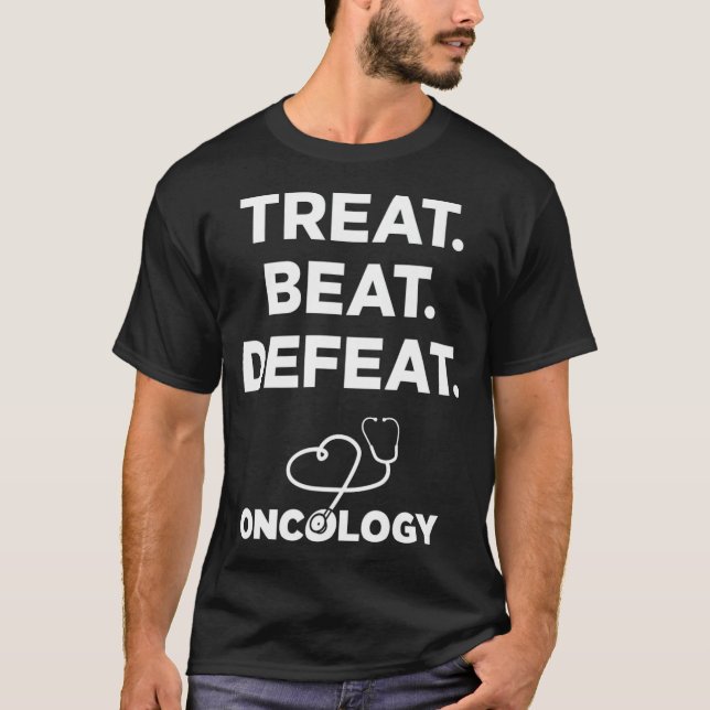 Camiseta reat Beat derrota a enfermera Médicas de oncología (Anverso)