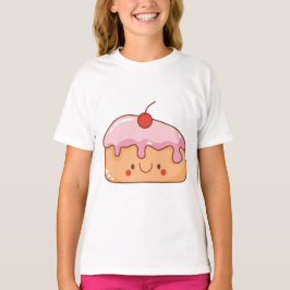 Camiseta Rebanada Adorable De Pastel De Cerezo