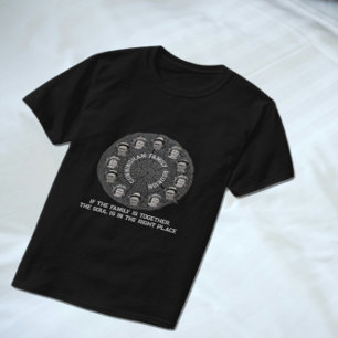 Camiseta Rebanada de árbol con círculos de fotos familiares