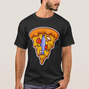 Camiseta rebanada de pizza con anchoa