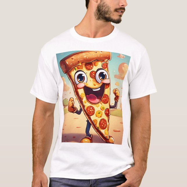Camiseta rebanada de pizza de estilo PERSONALIZADO (Anverso)