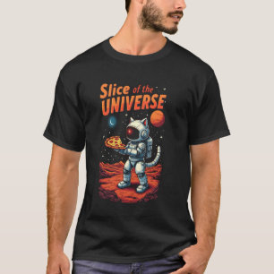 Camiseta Rebanada de Pizza del Universo Gato Astronauta Esp