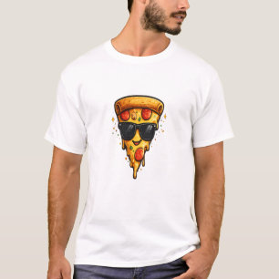 Camiseta Rebanada de pizza genial con gafas de sol