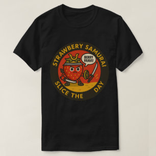 Camiseta Rebanada de Samurái de Fresa Corta el Día 