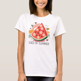 Camiseta Rebanada de Verano, Gráfico de Rodajas de Sandía