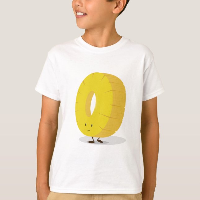Camiseta Rebanada sonriente de la piña (Anverso)