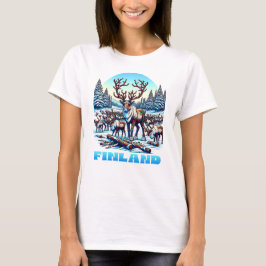 Camiseta Rebaño de renos de Finlandia