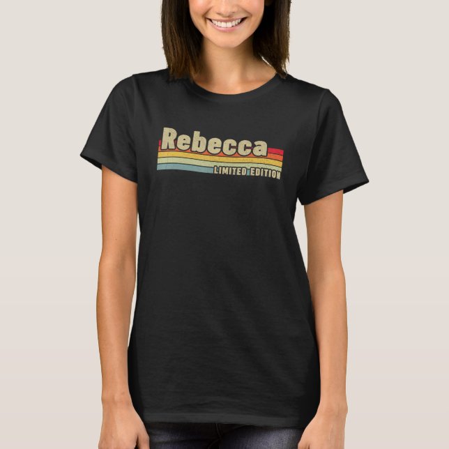 Camiseta Rebecca Gift Name Personalized Birthday Funny Chri (Anverso)
