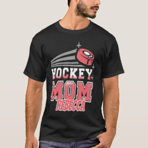 Camiseta Rebecca Hockey Mom With Puck Wommes