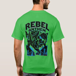 Camiseta Rebel Anthem – Gráfica de Lobo de Guitarr