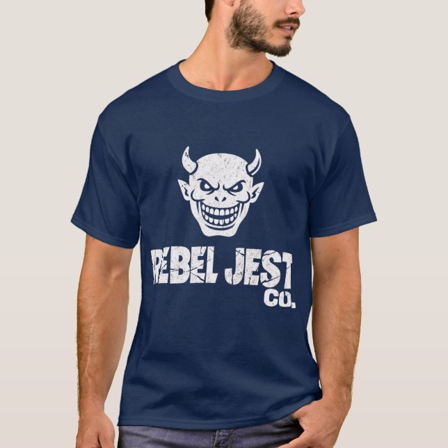 Camiseta Rebel Jester Co. – Devil Grin Streetwear Logo Tee (Anverso)