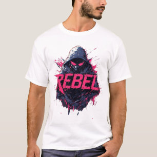 Camiseta Rebel Ninja Cyberpunk Salpicadura Rosa Caliente St
