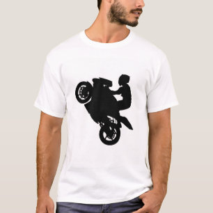 Camiseta "Rebel Rider YOLO - Diseño de motocicleta delanter