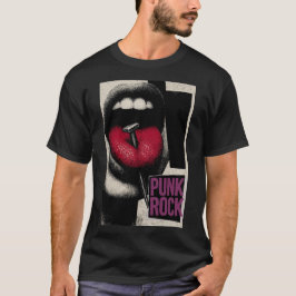 Camiseta Rebel Tongue: Vintage Punk Statement