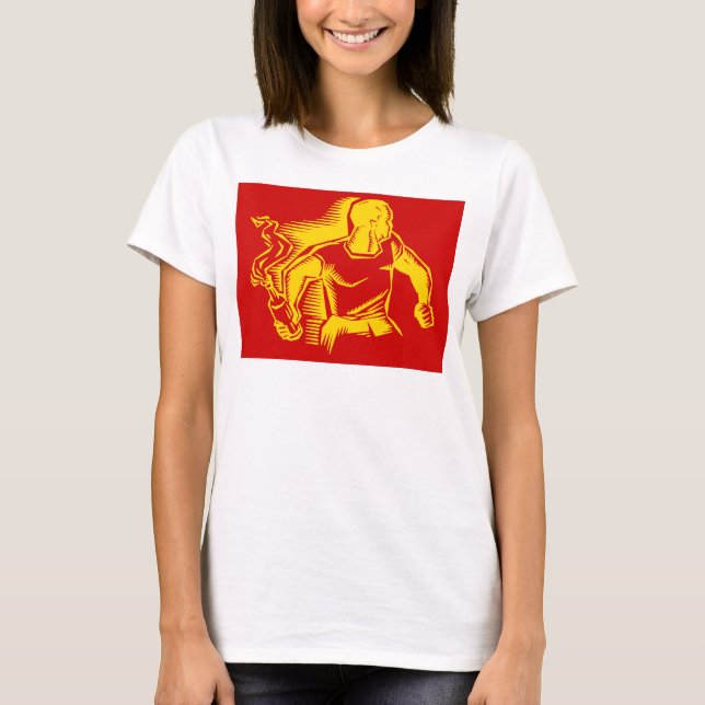 Camiseta Rebelde, Cóctel Molotov, Disturbios, Estilo Comuni (Anverso)