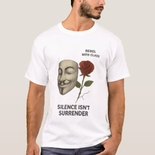 Camiseta REBELDE CON CLASE-SILENCIO NO ES RENDICIÓN-Camisa