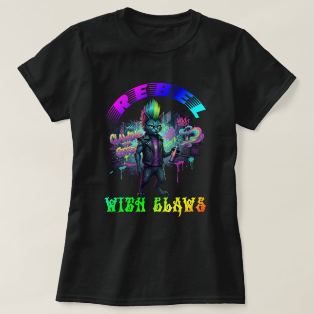 Camiseta Rebelde con garras (Diseño del anverso)