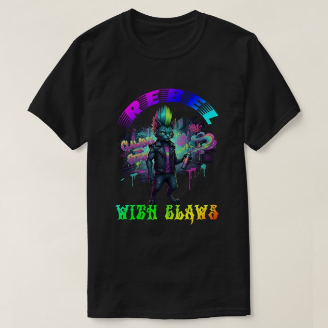 Camiseta Rebelde con garras (Diseño del anverso)