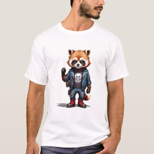 Camiseta Rebelde de ciclismo panda rojo en el estilo Guay d