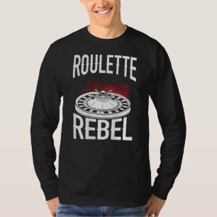 Camiseta Rebelde de la Ruleta Impresión Trasera Casino