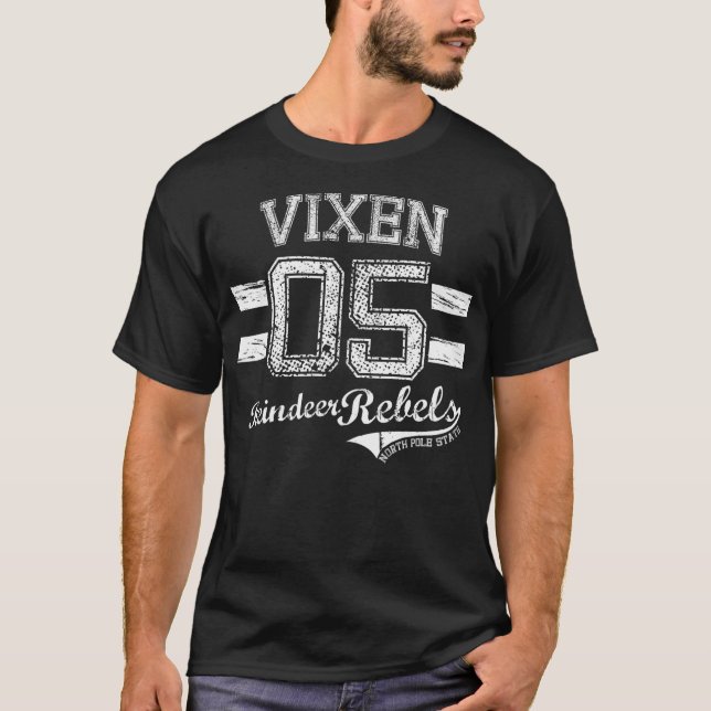 Camiseta Rebelde de renos de Vixen (Anverso)