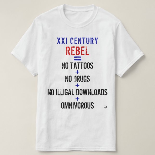 Camiseta Rebelde moderno (Diseño del anverso)