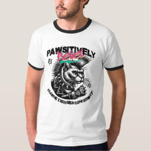 Camiseta Rebelde positivamente: Anarquía Mohawk, gato del r