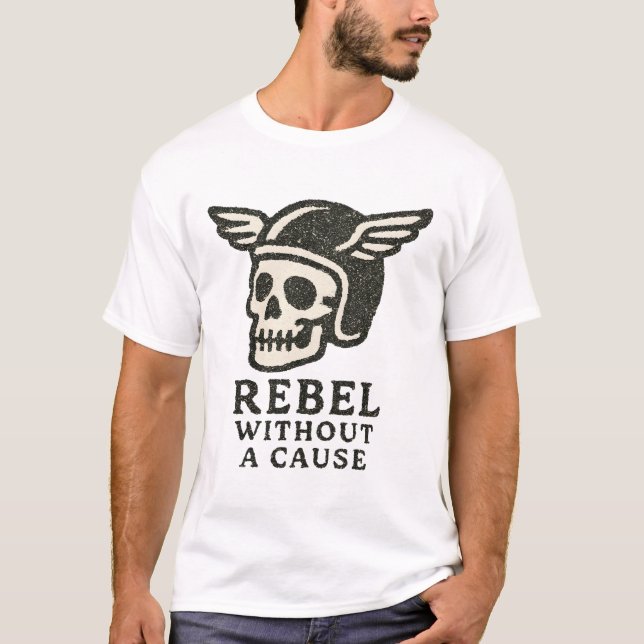 Camiseta Rebelde Sin Causas De Calavera (Anverso)
