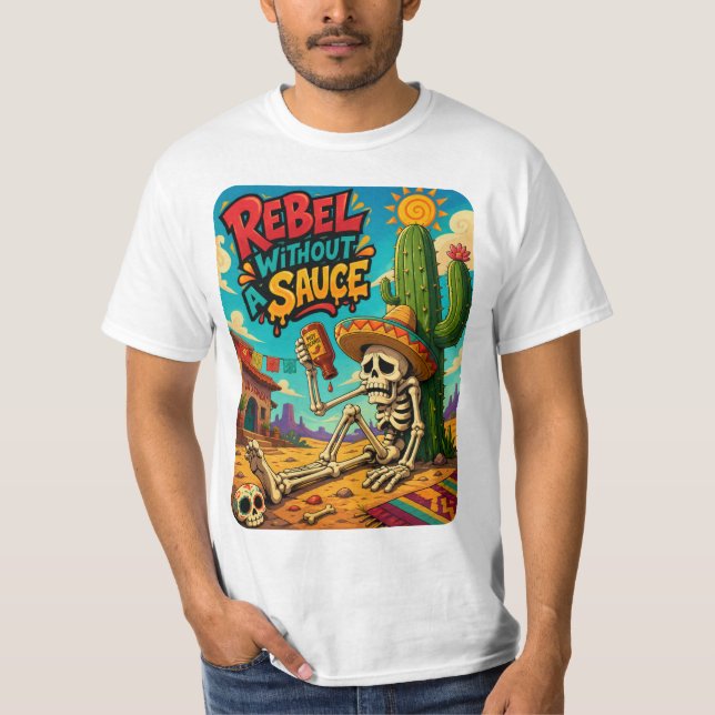 Camiseta Rebelde sin salsa (Anverso)