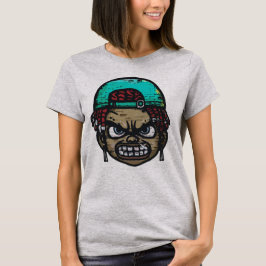 Camiseta Rebelde Urbano: Cara al Estilo Graffiti