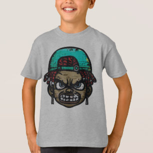 Camiseta Rebelde Urbano: Cara al Estilo Graffiti